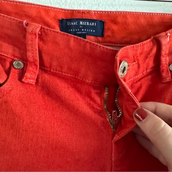 Isaac Mizrahi X Chevy Malibu Limited Edition Designer Jeans Sz 6 Red Malibu EUC - Picture 6 of 11